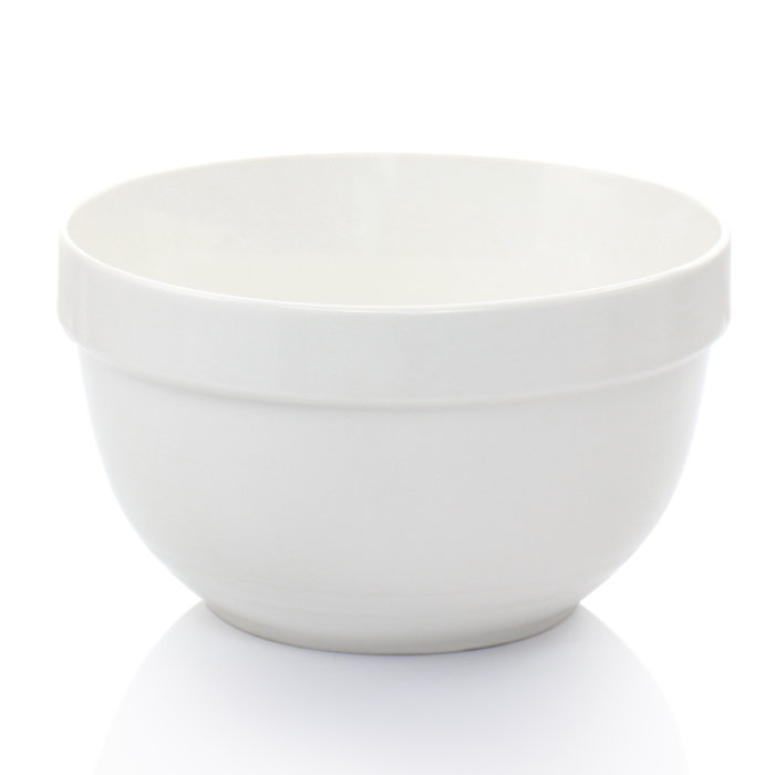Martha Stewart Everyday 3 Piece Ceramic Mixing Bowl Set In White Wayfair